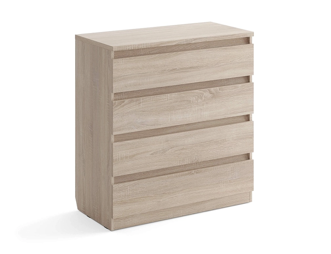 Белый комод Aksel - дуб сонома