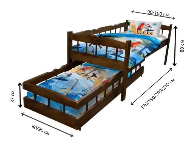 Кровать-диван Велес Крузенштерн с выкатным местом