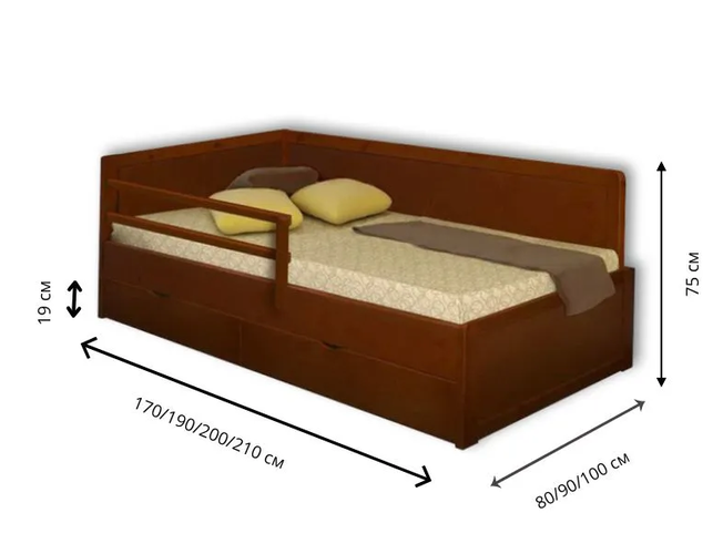 Кровать-диван Велес Юность-7А с ящиками