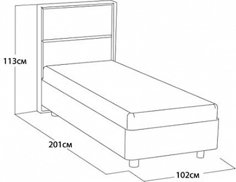 Односпальная кровать Rocky 2 Lux