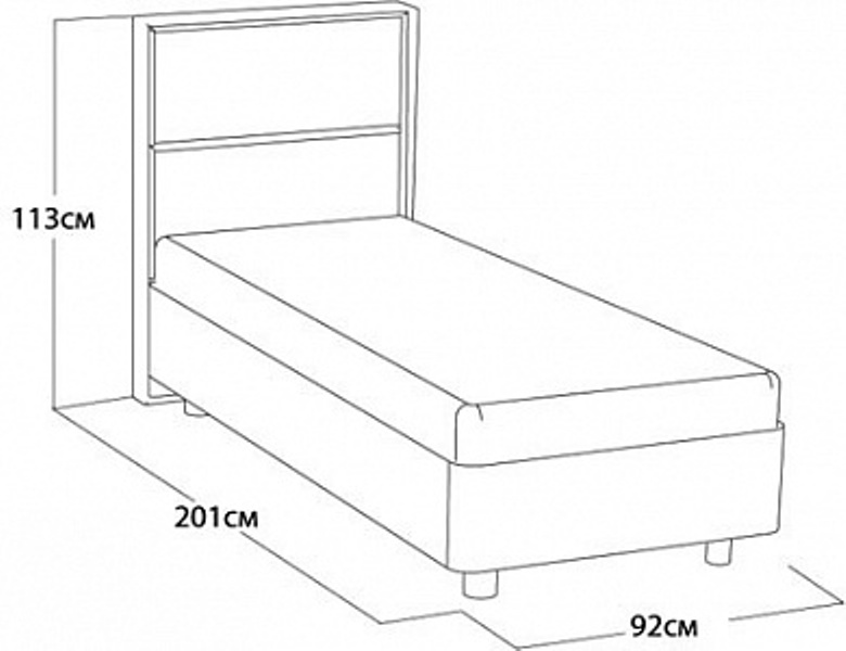 Односпальная кровать Rocky 2 Lux