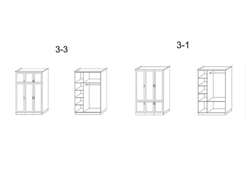 Шкаф распашной 3-х створчатый Варна